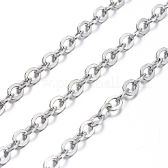 Brass Flat Oval Cable Chains&nbsp;CHC025Y-NFK