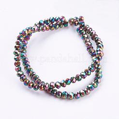 Faceted Rondelle Electroplate Glass Bead Strands&nbsp;X-EGLA-D020-3x2mm-74