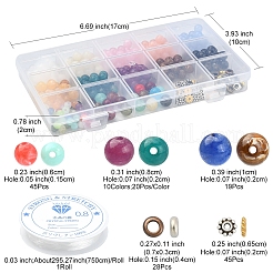 DIY Imitation Gemstone Stretch Bracelet Making Kit&nbsp;DIY-FS0003-03