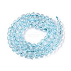 Dyed Transparent Crackle Glass Beads Strands&nbsp;GLAA-Q108-01A-A03
