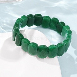 Dyed Natural White Jade Beaded Stretch Bracelets for Unisex&nbsp;G-K303-01K-03
