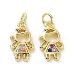 Brass Micro Pave Colorful Cubic Zirconia Pendants&nbsp;KK-E068-VF142