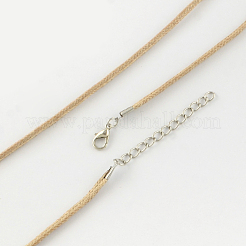 Waxed Cotton Cord Necklace Making&nbsp;MAK-S032-2mm-141