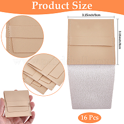Square PU Leather Jewelry Flip Pouches with Random Color Lining&nbsp;PAAG-CL0001-02B