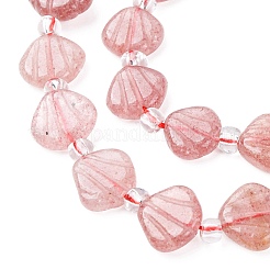 Natural Strawberry Quartz Carved Beads Strands&nbsp;G-H339-A04-01