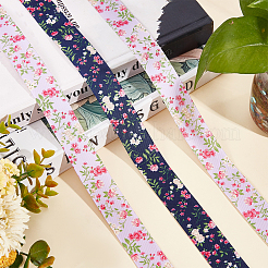 2 Rolls 2 Colors Polyester Ribbon&nbsp;SRIB-GF0001-19