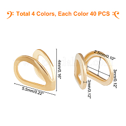 160Pcs 4 Colors 304 Stainless Steel Pendant Bails&nbsp;STAS-UN0022-70