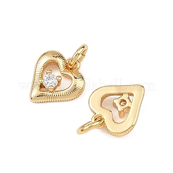 SHEGRACE Brass Clear Cubic Zirconia Charms&nbsp;XGRQ3P078-580G