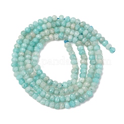 Faceted Rondelle Natural Amazonite Bead Strands&nbsp;G-F289-06A