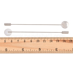 Brass Stick Lapel Pins with Round Pad Tray&nbsp;LS-KK-A301-01P