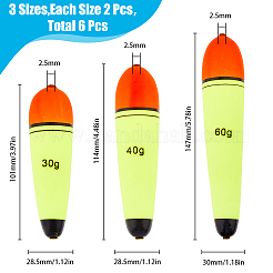 6Pcs 3 Styles EVA Fishing Foam Float Fishing Rig Float&nbsp;AJEW-HY0001-67