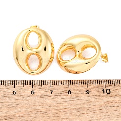 Oval 304 Stainless Steel Stud Earrings&nbsp;EJEW-A125-79B-G
