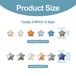 210Pcs 12 Style Electroplate Glass Beads&nbsp;EGLA-SW0001-03