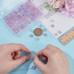 200Pcs 2 Colors Transparent Glass Beads&nbsp;GLAA-WR0001-16