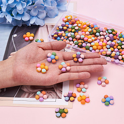 60Pcs 5 Colors Resin Cabochons&nbsp;RESI-BY0001-03