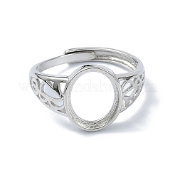 Adjustable 925 Sterling Silver Ring Components&nbsp;STER-K179-41P