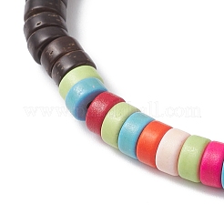 Synthetic Turquoise & Coconut Beads Stretch Bracelets for Women&nbsp;BJEW-JB12527-01