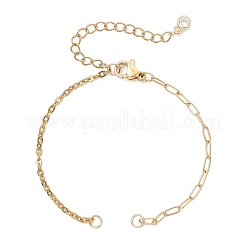 4Pcs 4 Styles 304 Stainless Steel Mixed Chain Bracelet Making&nbsp;AJEW-JB01559