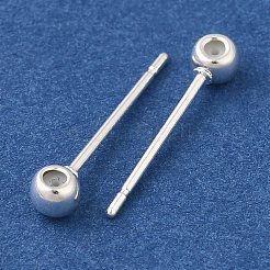Brass Studs Earrings Finding&nbsp;KK-K383-04A-S