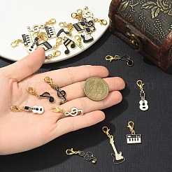 21Pcs 7 Styles Alloy Enamel Pendant Decorations&nbsp;HJEW-YW00230