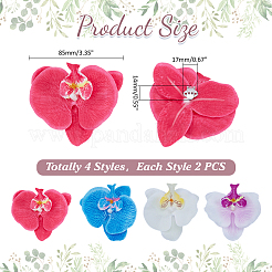 8Pcs 4 Styles Iron Shoe Clip&nbsp;HJEW-ME00036