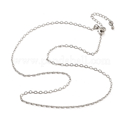 Brass Cable Chain Necklaces for Women&nbsp;NJEW-D302-20P