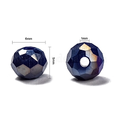 24 Colors Electroplate Glass Beads&nbsp;EGLA-X0006-04B-6mm