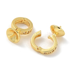 Brass Micro Pave Cubic Zirconia Cup Pearl Peg Bails Pin Pendants&nbsp;ZIRC-F141-10G