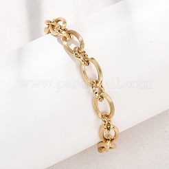 8MM 304 Stainless Oval Link Chain Bracelets&nbsp;SA-CBA725A-27G