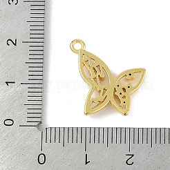 Brass Micro Pave Cubic Zirconia Pendants&nbsp;KK-B114-05G