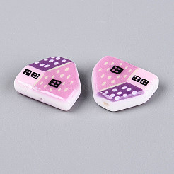 Printed Opaque Resin Beads&nbsp;RESI-N043-09B-01
