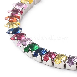 Cubic Zirconia Tennis Bracelet&nbsp;BJEW-L652-24P-01