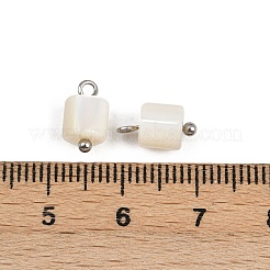 Natural Shell Column Charms&nbsp;STAS-D378-32P