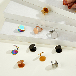 10Pcs 5 Colors 304 Stainless Steel Cuff Earrings&nbsp;EJEW-HS0001-09