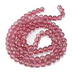 Frosted Transparent Glass Bead Strands&nbsp;X1-GLAA-P065-8mm-09