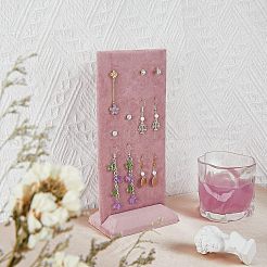 40-Hole Velvet Covered Wood Earring Display Stands&nbsp;EDIS-WH0012-23