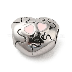 304 Stainless Steel Enamel European Beads&nbsp;STAS-G308-27AS