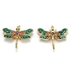 Autumn Theme Brass Micro Pave Cubic Zirconia Pendants&nbsp;ZIRC-L100-003G