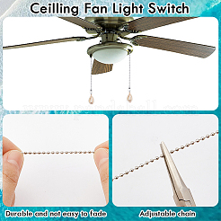 16Pcs 8 Styles Natural Shell Charms Ceiling Fan Pull Chain Extenders&nbsp;PALLOY-CP00004