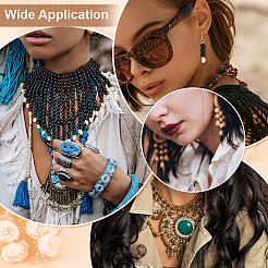 Ethnic Wood Beaded Necklaces & Dangle Earring Sets&nbsp;SJEW-WH0004-11