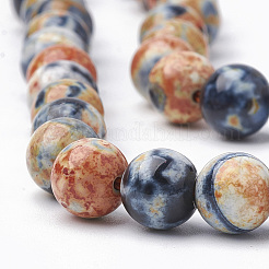 Dyed Natural Fire Crackle Agate Beads Strands&nbsp;G-T098-02B-02