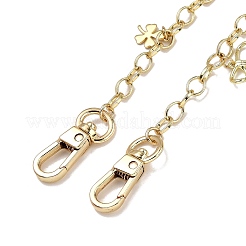 304 Stainless Steel & Alloy Heart Bowknot Clover CharmBrass Cable Chain Bag Decorative Chains&nbsp;FIND-JF00180