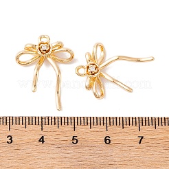 Brass Micro Pave Clear Cubic Zirconia Pendants&nbsp;KK-S376-17B-G