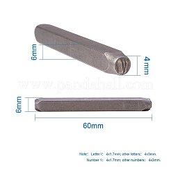 Jewelry Making Tool Letter and Number Stamp Letter A to Z and Nine Numbers Seal Stamps Set 36-Piece Black&nbsp;AJEW-PH0002-01