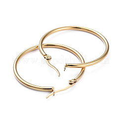 201 Stainless Steel Hoop Earrings&nbsp;EJEW-I245-20F