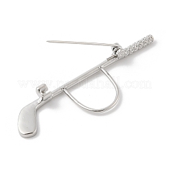 Golf Club Alloy Cubic Zirconia Brooches&nbsp;LS-JEWB-M050-01P-02