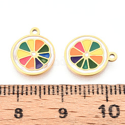 304 Stainless Steel Enamel Charms&nbsp;STAS-N112-05A-G