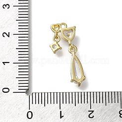 Rack Plating Brass Micro Pave Cubic Zirconia Pendants&nbsp;KK-M014-13G