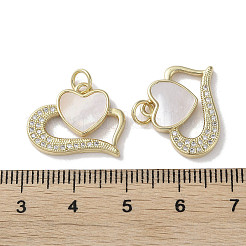 Brass Micro Pave Cubic Zirconia Pendants&nbsp;KK-G485-34C-G