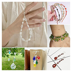 8 Strands 8 Colors Transparent Electroplate Glass Bead Strands&nbsp;EGLA-TA0013-12